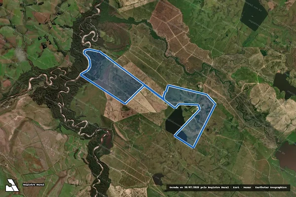 Imagem de satélite de ESTÂNCIA DO SALSO - 001 em Rosário do Sul - RS