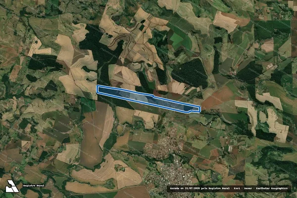 Imagem de satélite de FAZENDA FLORESTA JUQUINHA - 001 em Ribeirão do Pinhal - PR