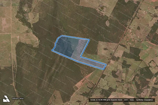 Imagem de satélite de BARREIRO DA TOCA E PAI PEDRO  da  Fazenda Passagem ou Várzea da Pedras - Parte 2 em Pai Pedro - MG