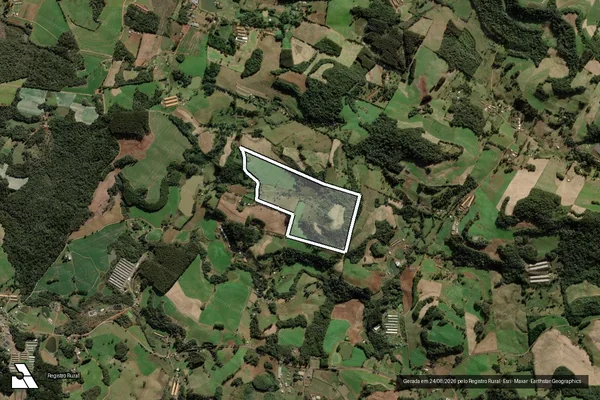 Imagem de satélite de Sitio Pato Grando - Parcela 1 em Videira - SC
