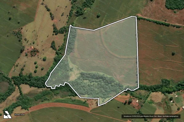 Imagem de satélite de FAZENDA LAGOA DOURADA ? Lugar denominado ?Bom Jardim? - Parte 1 em Santa Juliana - MG