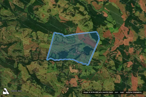 Imagem de satélite de LOTE 37, GLEBA 10, IMÓVEL CATANDUVAS - Matrícula 7575 em Guaraniaçu - PR