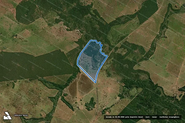 Imagem de satélite de FAZENDA OURO BRANCO - B em Figueirão - MS