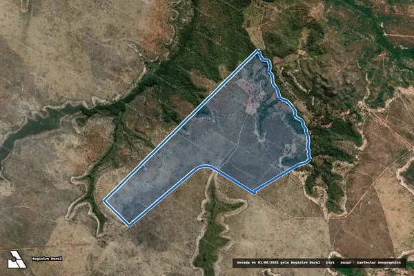 Imagem de satélite de FAZENDA JACURUTU em Mateiros - TO