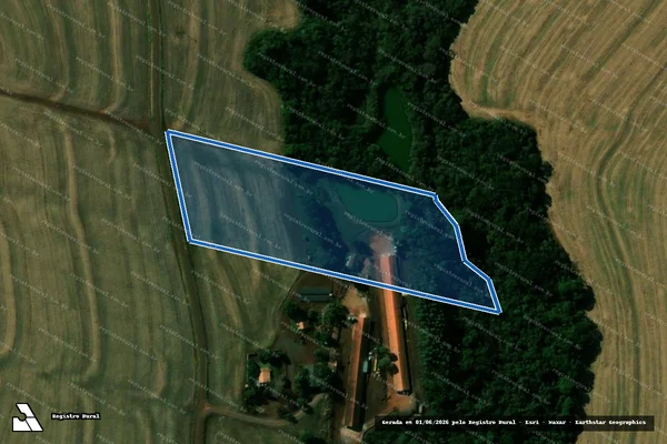 Imagem de satélite de Lote 52-A-2, subdivisão do lote 52-A, da Gl. 05, da Col. Pindorama - Lote 52-A-2, subdivisão do lote 52-A, da Gl.  05, da Col. Pindorama em Cafelândia - PR