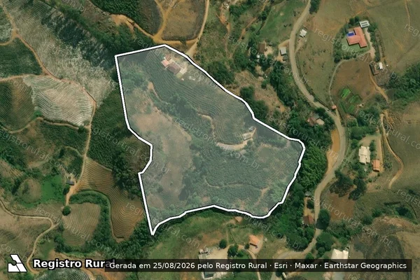 Imagem de satélite de Córrego de Santo Antônio - Parcela 1 em Conceição do Castelo - ES