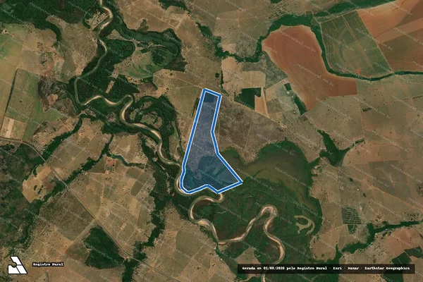 Imagem de satélite de FAZENDA BARRA DA RANCHARIA - Parte 4 em Jussara - GO