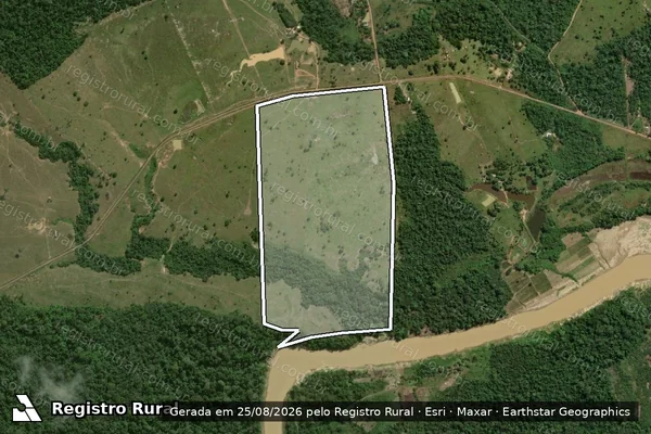 Imagem de satélite de Fazenda Vera Cruz - Remanescente B em Rio Branco - AC