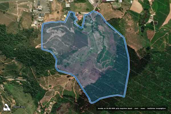 Imagem de satélite de Sítio São João de Viçosa - PARCELA ÚNICA em Venda Nova do Imigrante - ES