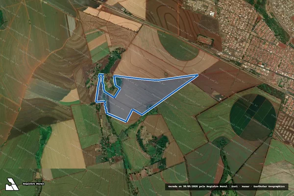Imagem de satélite de Fazenda das Flores em Cravinhos - SP
