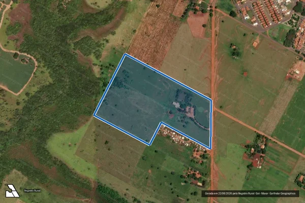 Imagem de satélite de Projeto de Assentamento Pousada Alegre ? Gleba A - LOTE 02 em Nova Independência - SP