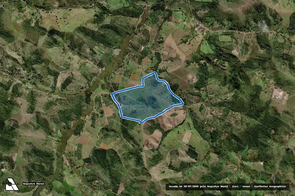 Imagem de satélite de Fazenda Riacho do Cajueiro - Parcela 1 em Jaguaquara - BA