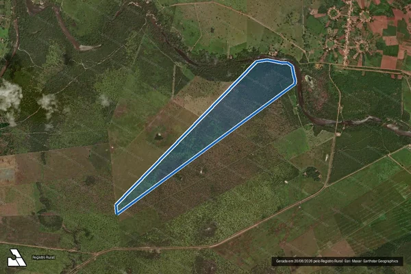 Imagem de satélite de Lote 165, do PA Loroty - Parcela 1 em Lagoa da Confusão - TO
