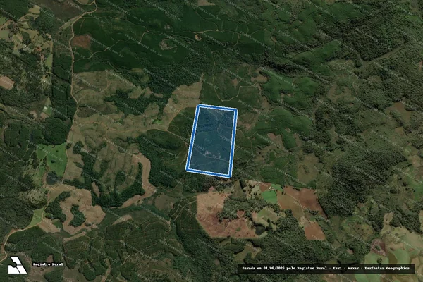 Imagem de satélite de - Matrícula 30.772 em Calmon - SC