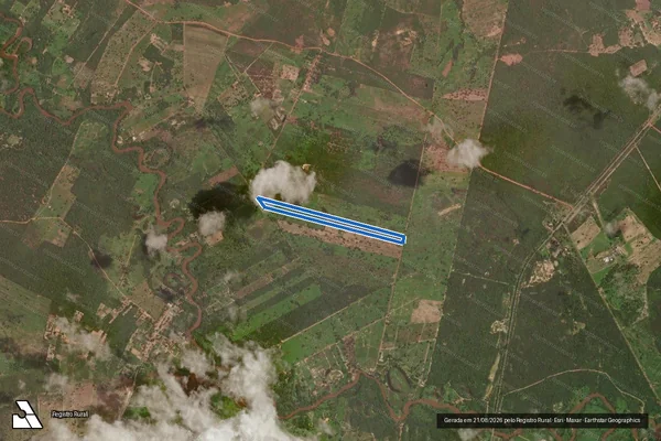 Imagem de satélite de FAZENDA MANDACARU - SITIO CAP IV em Riachão das Neves - BA