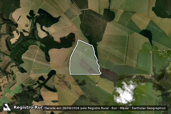 Imagem de satélite de FAZENDA BOM JARDIM  DAS PEROBAS, LUGAR DENOMINADO INVERNADA E CÓRREGO DO PORTO - FAZENDA BOM JARDIM  DAS PEROBAS, LUGAR DENOMINADO INVERNADA E CÓRREGO DO PORTO em Serranópolis - GO