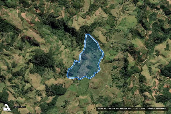 Imagem de satélite de BARRO BRANCO OU RUMO em Apiacá - ES