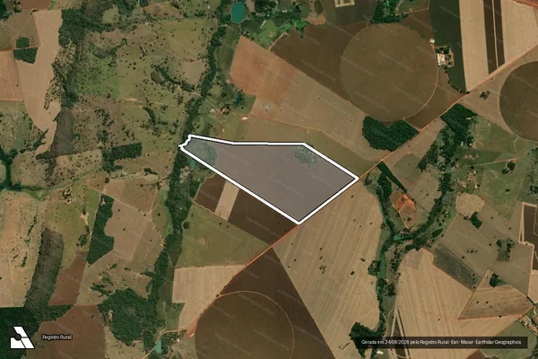 Imagem de satélite de FAZENDA BOA ESPERANÇA E BOM SUCESSO - 002 em Palmeiras de Goiás - GO