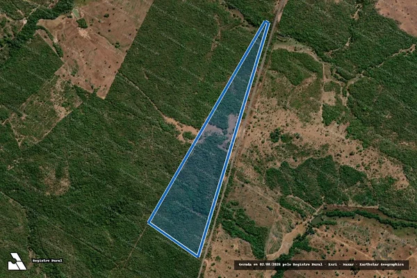 Imagem de satélite de FAZ. ANGELIN, LOTE N° 124, DO LOTEAMENTO BOA ESPERANÇA, 3ª ETAPA, FOLHA 01 - FAZ. ANGELIN, LOTE N° 124-B, DESMEMBRADO DO LOTE N° 124, PARCELA 02, DO LOTEAMENTO BOA ESPERANÇA, 3ª ETAPA, FOLHA 01 em Dueré - TO