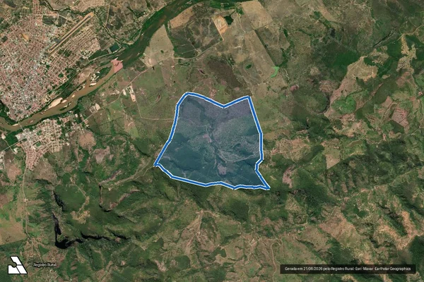 Imagem de satélite de FAZENDA MONTE AZUL - Parte 1 em Almenara - MG