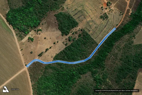 Imagem de satélite de P.A. MANACÁ - ESTRADA VICINAL 12 - Parte 1 em Cristalina - GO