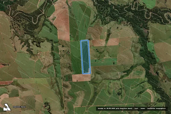 Imagem de satélite de Fazenda Santa Clara - PARCELA 01 - ÁREA DESMEMBRADA em Arco-Íris - SP