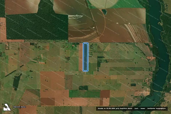 Imagem de satélite de Sítio Paineira (dest. do Lote 05) - Parcela 1 em Diamante do Norte - PR