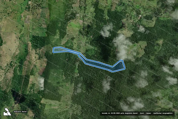 Imagem de satélite de FAZENDA VERA CRUZ - Matricula 21320 em Almadina - BA
