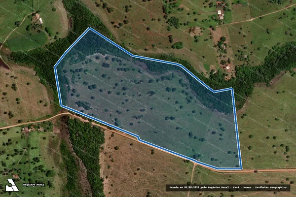 Imagem de satélite de FAZENDA TRÊS CORAÇÕES ? REMANESCENTE - Área Desmembrada em Rochedo - MS