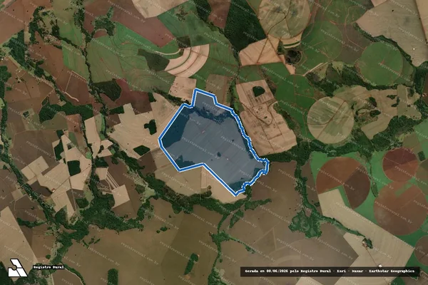 Imagem de satélite de FAZENDA LAGE, lugar ÁGUA BRANCA em Rio Verde - GO