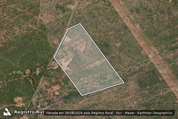 Imagem de satélite de FAZENDA OLHO D AGUINHA - FAZENDA MALHADA - PARCELA 01 em Floresta - PE