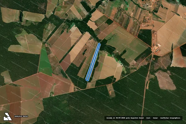 Imagem de satélite de Projeto de Assentamento Santo Antonio – Lote 01 / Parte 1