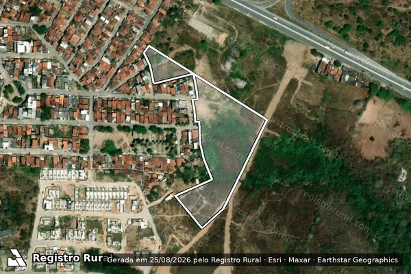 Imagem de satélite de Fazenda Itararé - Parcela 1 em Campina Grande - PB