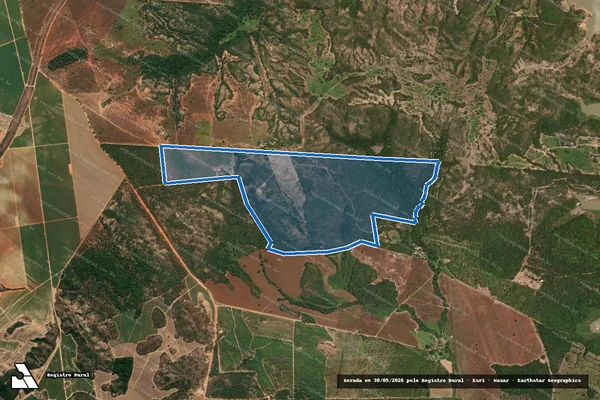Imagem de satélite de FAZENDA BARROSO - 001 em Uruaçu - GO