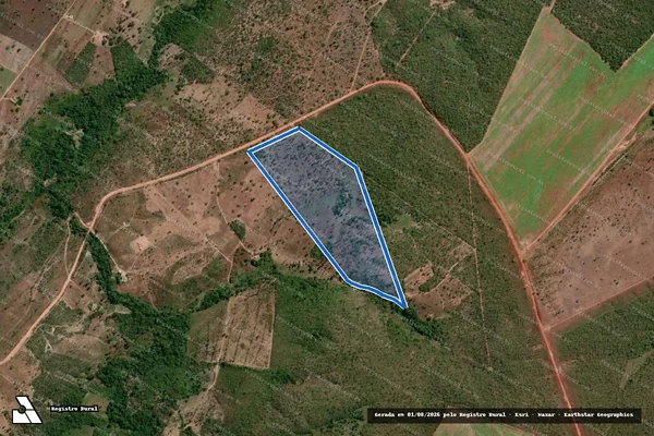 Imagem de satélite de LOTE 20, PA FIRMEZA I - LOTE 20 em Pindorama do Tocantins - TO