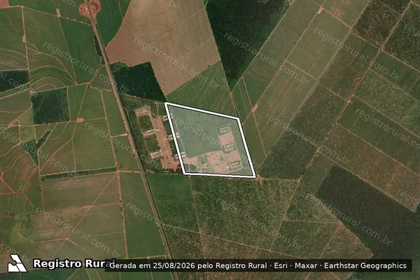 Imagem de satélite de Pluma Agroavícola ? Granjas Rincão - Parte 3 ? Matr. 13496-Rincão-SP em Rincão - SP