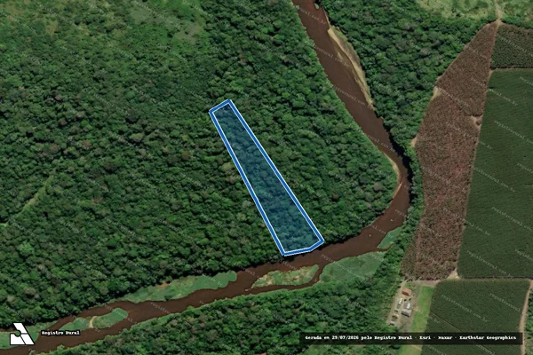 Imagem de satélite de Lote de Cacau-C12 ? PA Paulo Freire - Perímetro em Mucuri - BA