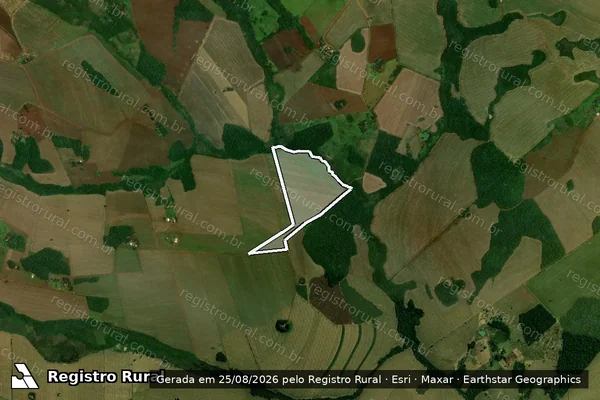 Imagem de satélite de Fazenda Rincao dos Moises - Faz. Invernada do Meio em Aral Moreira - MS