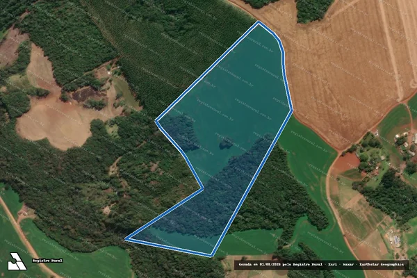Imagem de satélite de Fazenda Serra Azul - Fazenda Serra Azul em Tibagi - PR