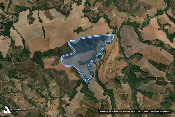Imagem de satélite de Fazenda Campo da Vargem GLEBA 01C - Fazenda Campo da Vargem GLEBA 01C em Carmo da Cachoeira - MG