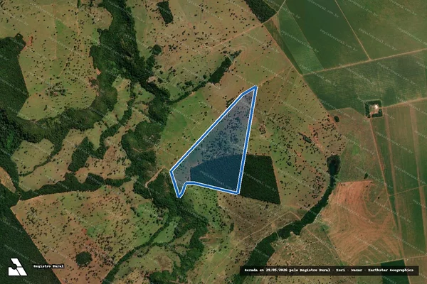 Imagem de satélite de Fazenda Alvorada, Fundão e Invernada - Fazenda Alvorada em Paraíso das Águas - MS