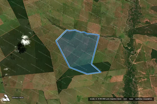 Imagem de satélite de FAZENDA DO CERVO - Parte 1 em Ribas do Rio Pardo - MS