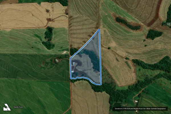 Imagem de satélite de Lote Rural 196 Núcleo São Pedro Colônia Rio Quarto - Parte 2 em Vera Cruz do Oeste - PR