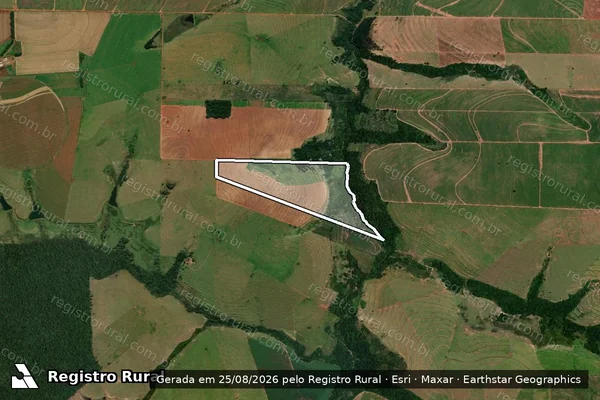 Imagem de satélite de ESTANCIA PEPI - TA/GUGA - Matrícula 21.594 em Cruzeiro do Oeste - PR