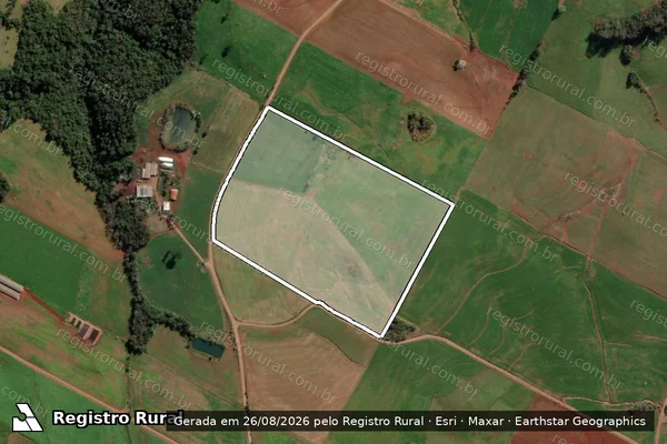 Imagem de satélite de Parte do Lote Rural nº 230 ­ Matrícula 855        - Parte 2 em Vista Alegre - RS