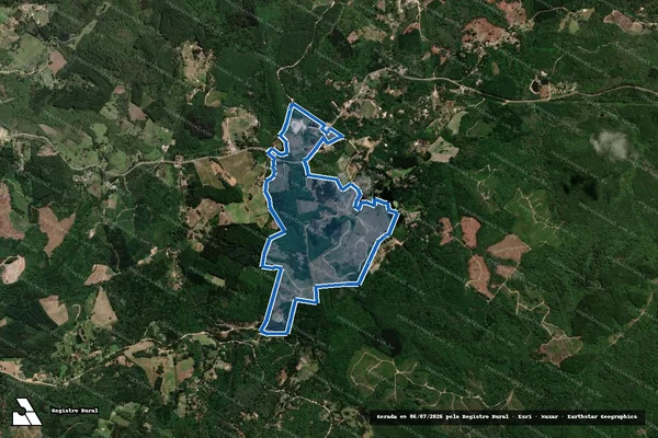 Imagem de satélite de Fazenda Ribeirão Grande - Parcela 1 em Agudos do Sul - PR
