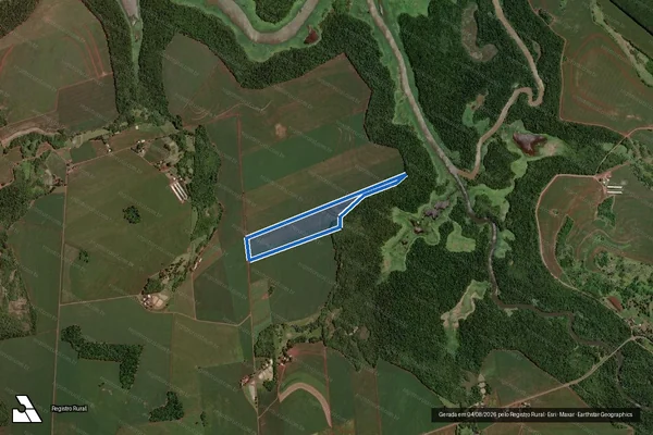 Imagem de satélite de PARTE LOTE RURAL 65 GLEBA 18 - Parte 01 em Santa Helena - PR