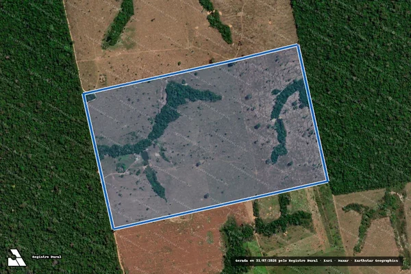 Imagem de satélite de Fazenda Águia Branca em Nova Monte Verde - MT