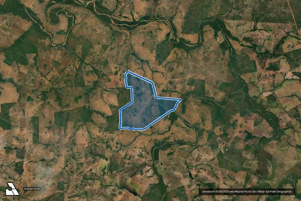 Imagem de satélite de FAZENDA ALVORADA - Parte 1 em Uirapuru - GO