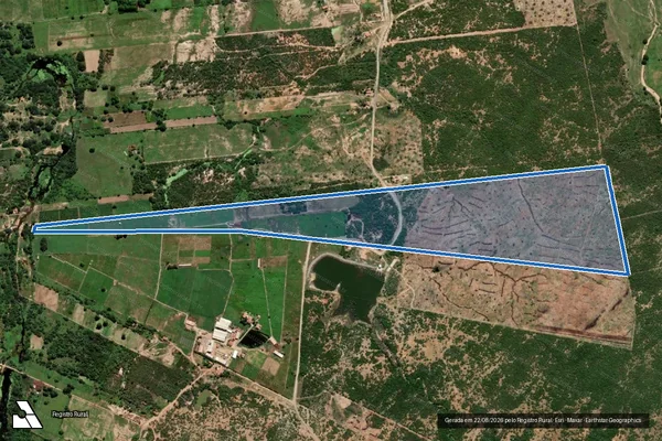 Imagem de satélite de FAZENDA PAPAGAIO E TAPERA - GLEBA 1 em Upanema - RN